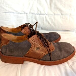 Men's Born Saddle Shoes Brown Suede Leather Size 11.5
